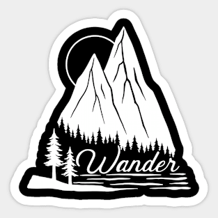 Wander - White Version Sticker